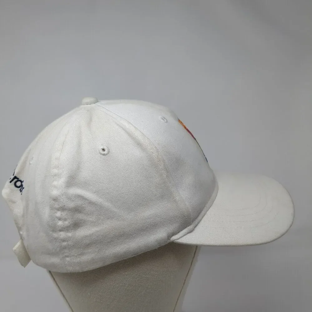 La Croix Strapback Hat White OSFA Adjustable Embroidered 6 Panel
